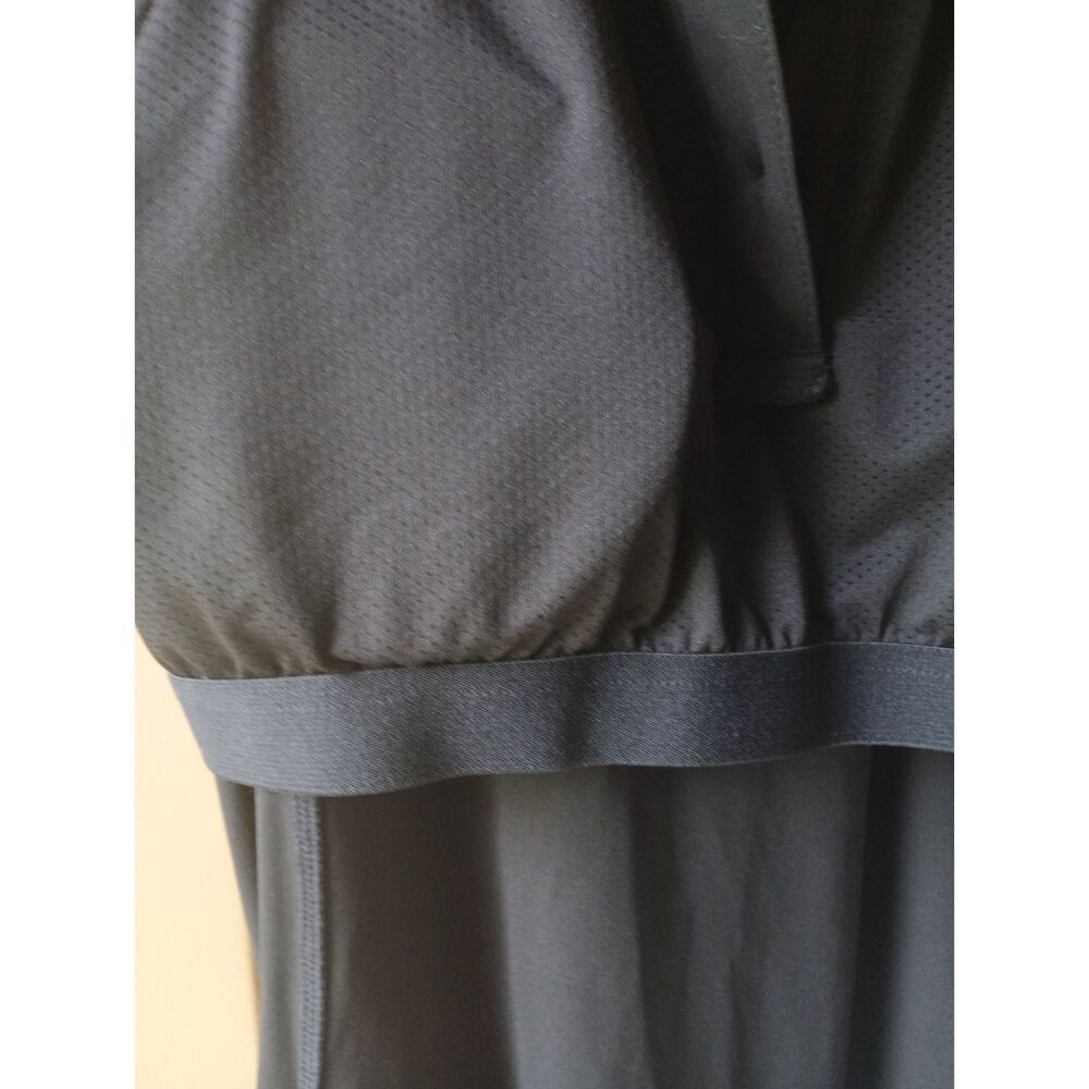 IUGA Black Sleeveless Polo Tennis Dress Built-in Bra Inserts Pockets NWT M - Picture 3 of 3